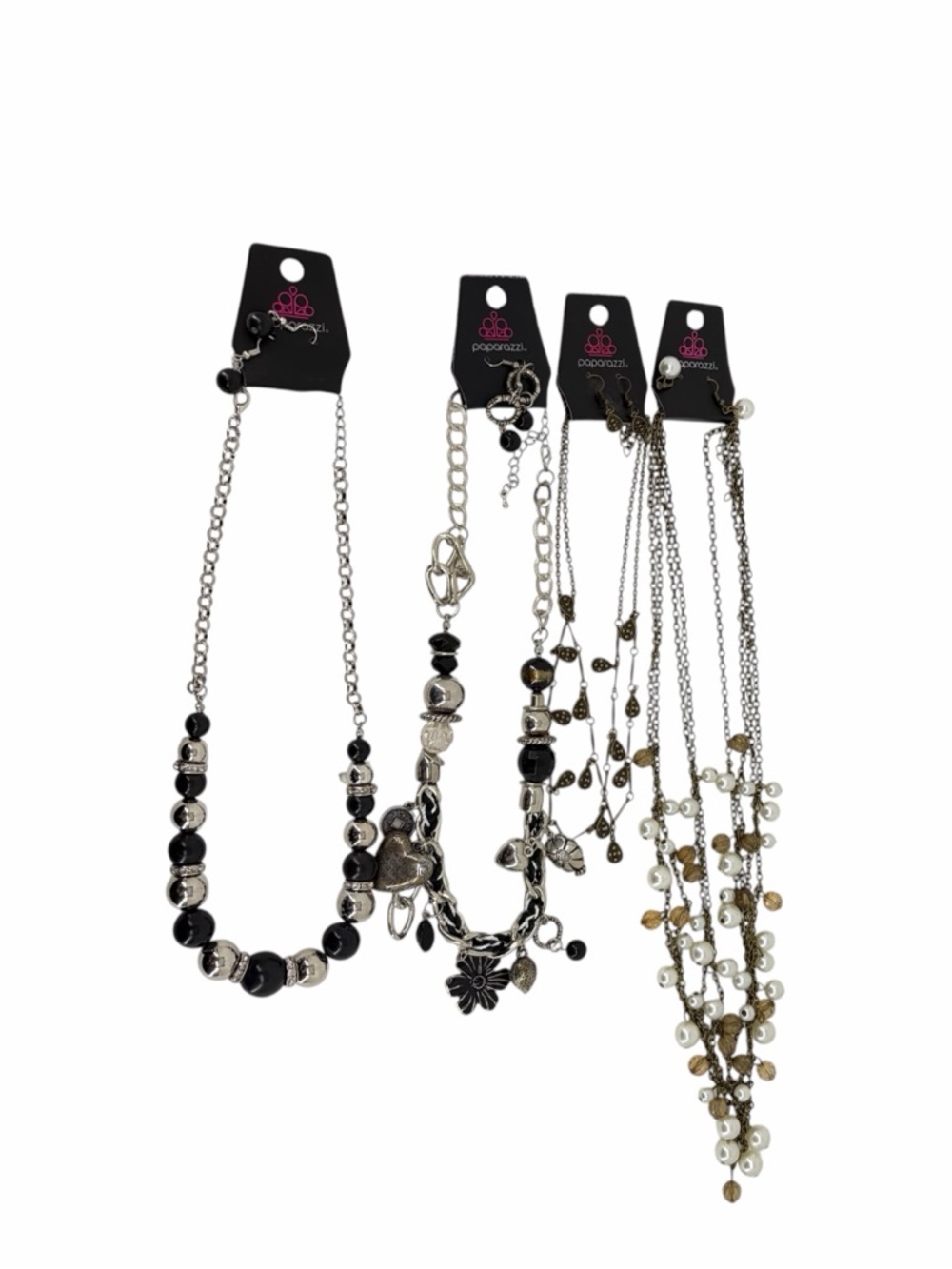 paparazzi Black, Silver and Gold Layered Necklace Set